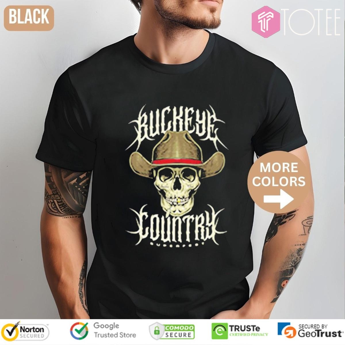 Buckeye Country Superfest 2025 Cowboy Skull Shirt T-shirt