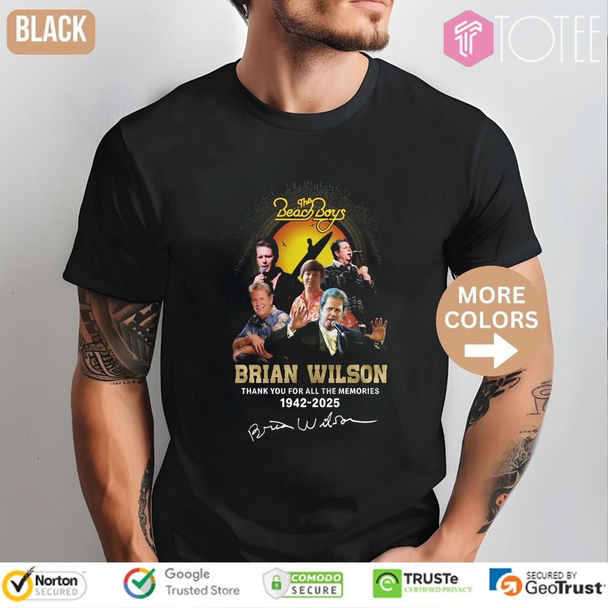 The Beach Boys Thank You For All The Memories Brian Wilson 1942-2025 T-shirt