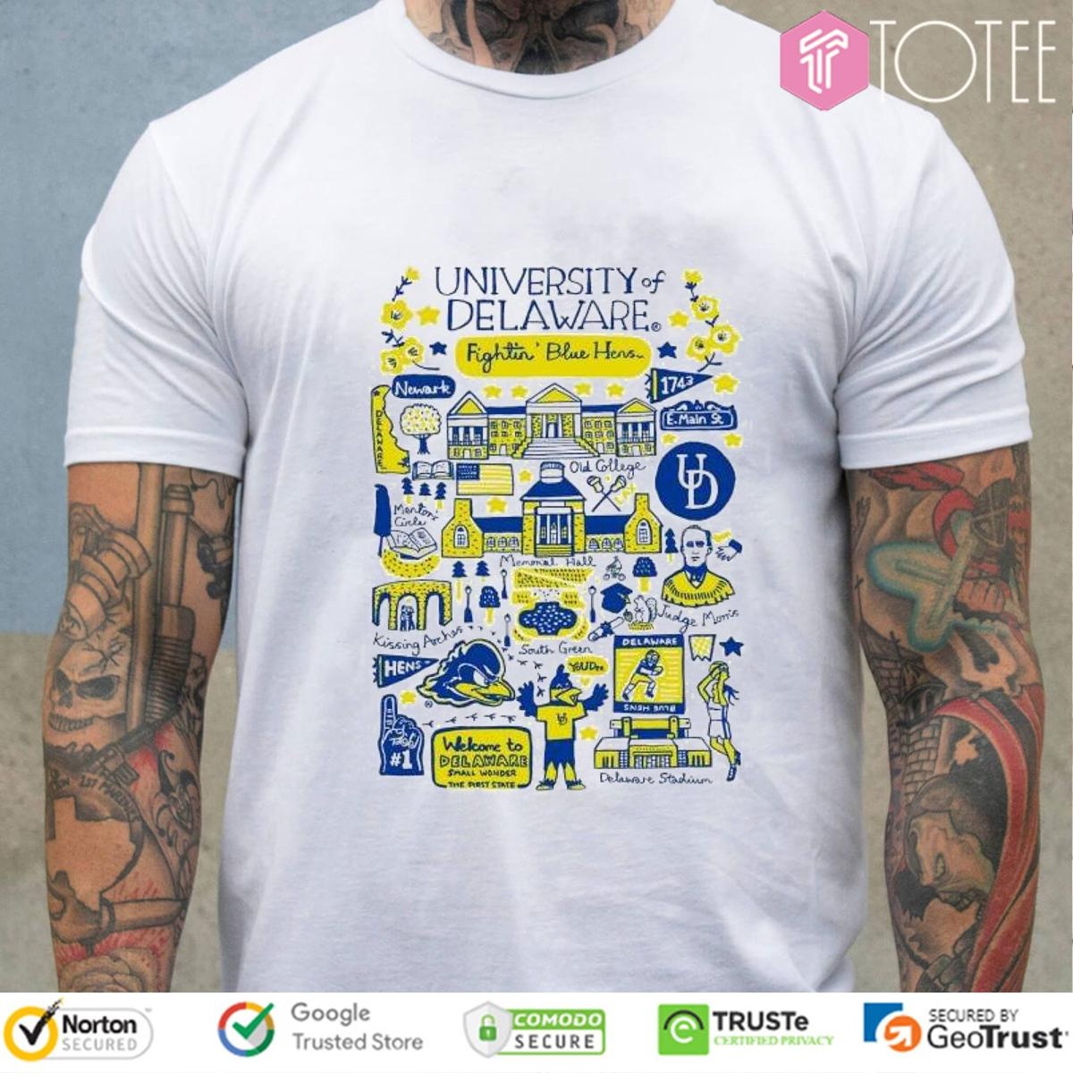University Of Delaware Art Illustration T-shirt