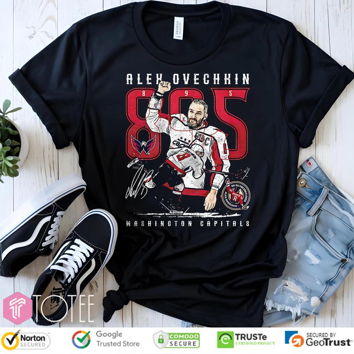 Alex Ovechkin 895 Nhl All Time Goals Washington Capitals Signature T-shirt