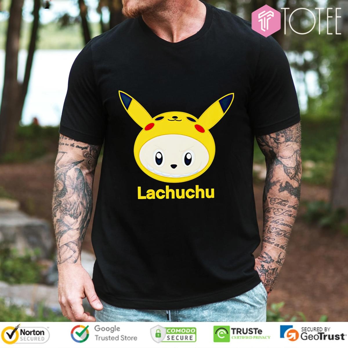 Lachuchu Parody Pikachu Labubu Pokemon T-shirt
