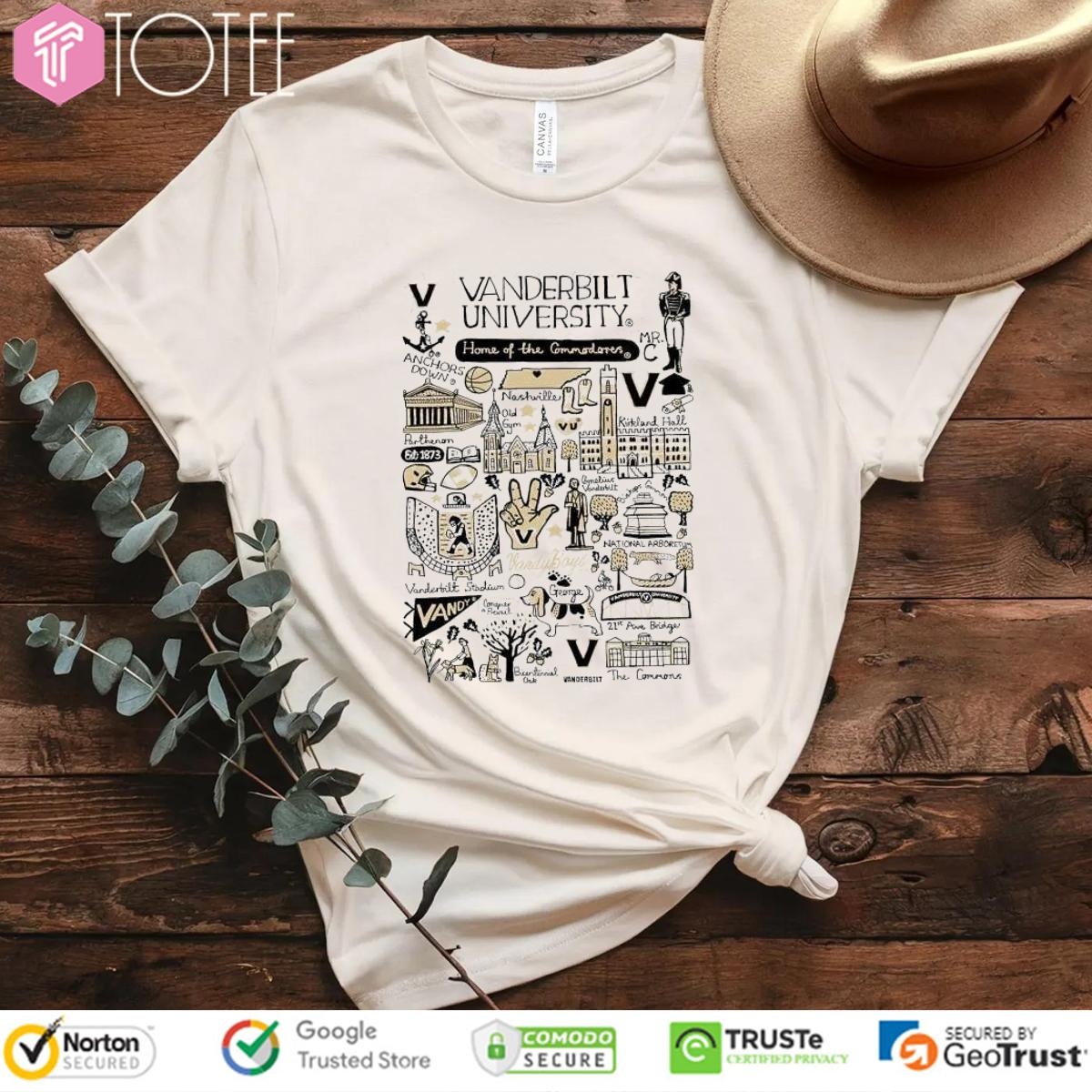 Vanderbilt University Art Illustration T-shirt