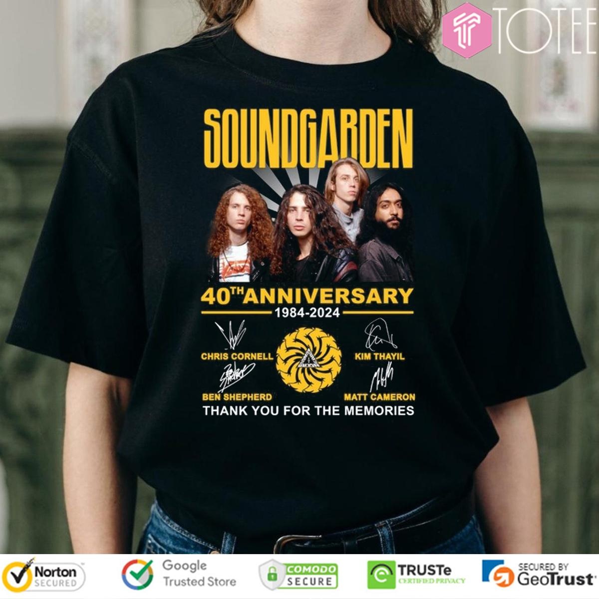 40Th Anniversary 1984-2024 Soundgarden Signatures T-shirt