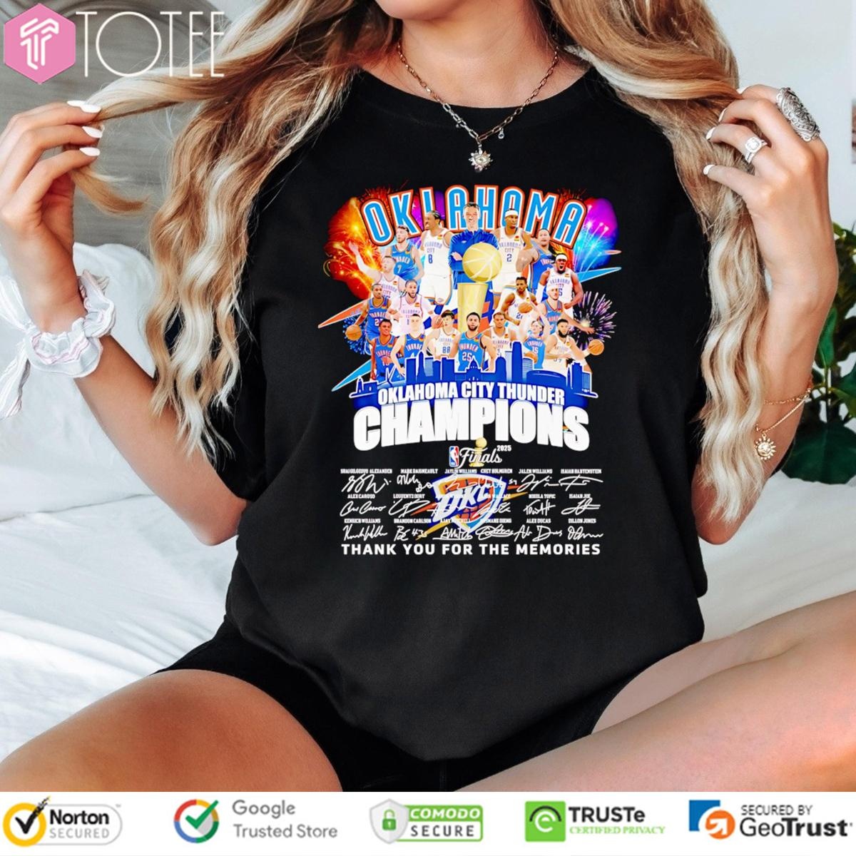 Oklahoma City Thunder Champions Signed T-shirt