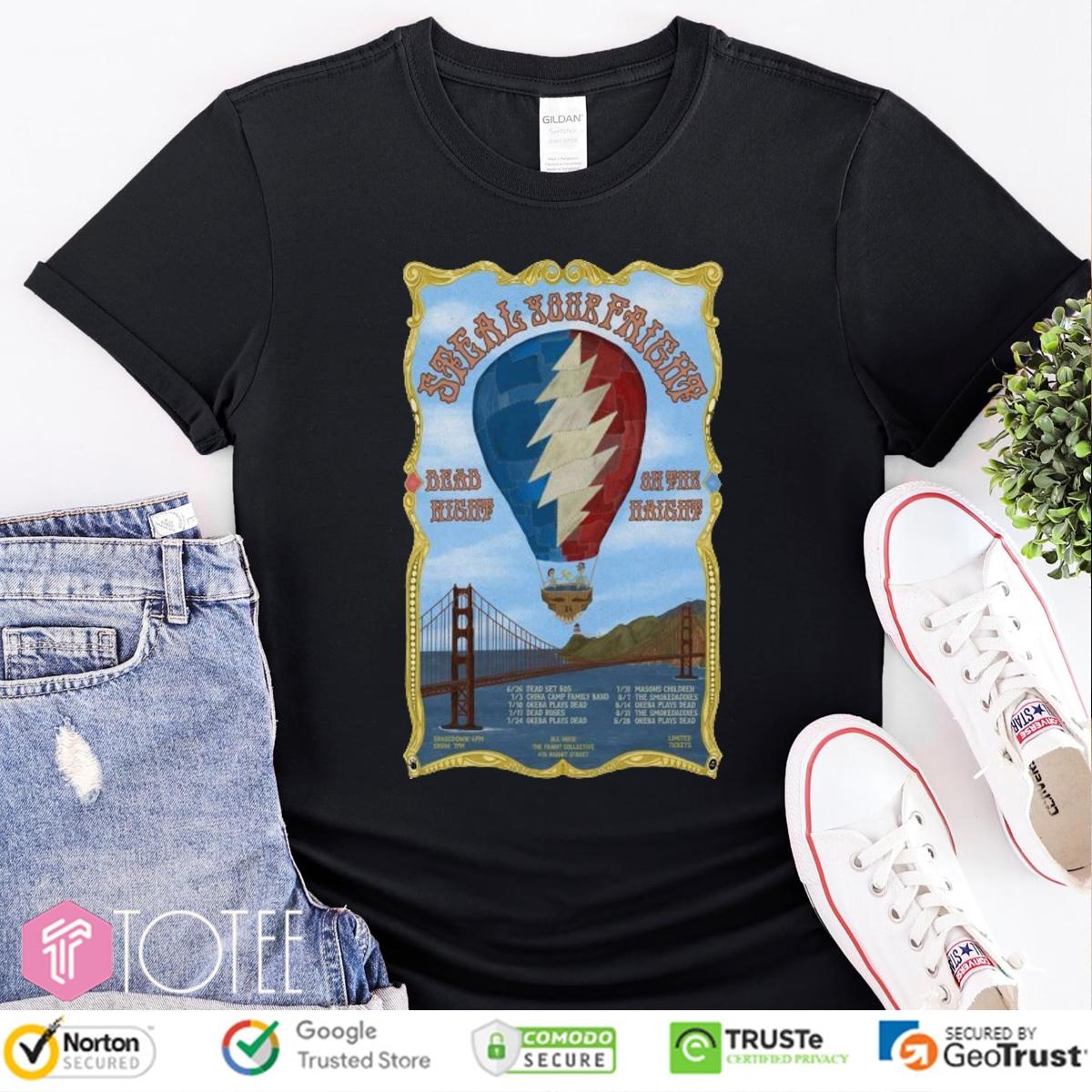 Grateful Dead Steal Your Faight Dead Night On The Haight Hot Air Balloon T-shirt
