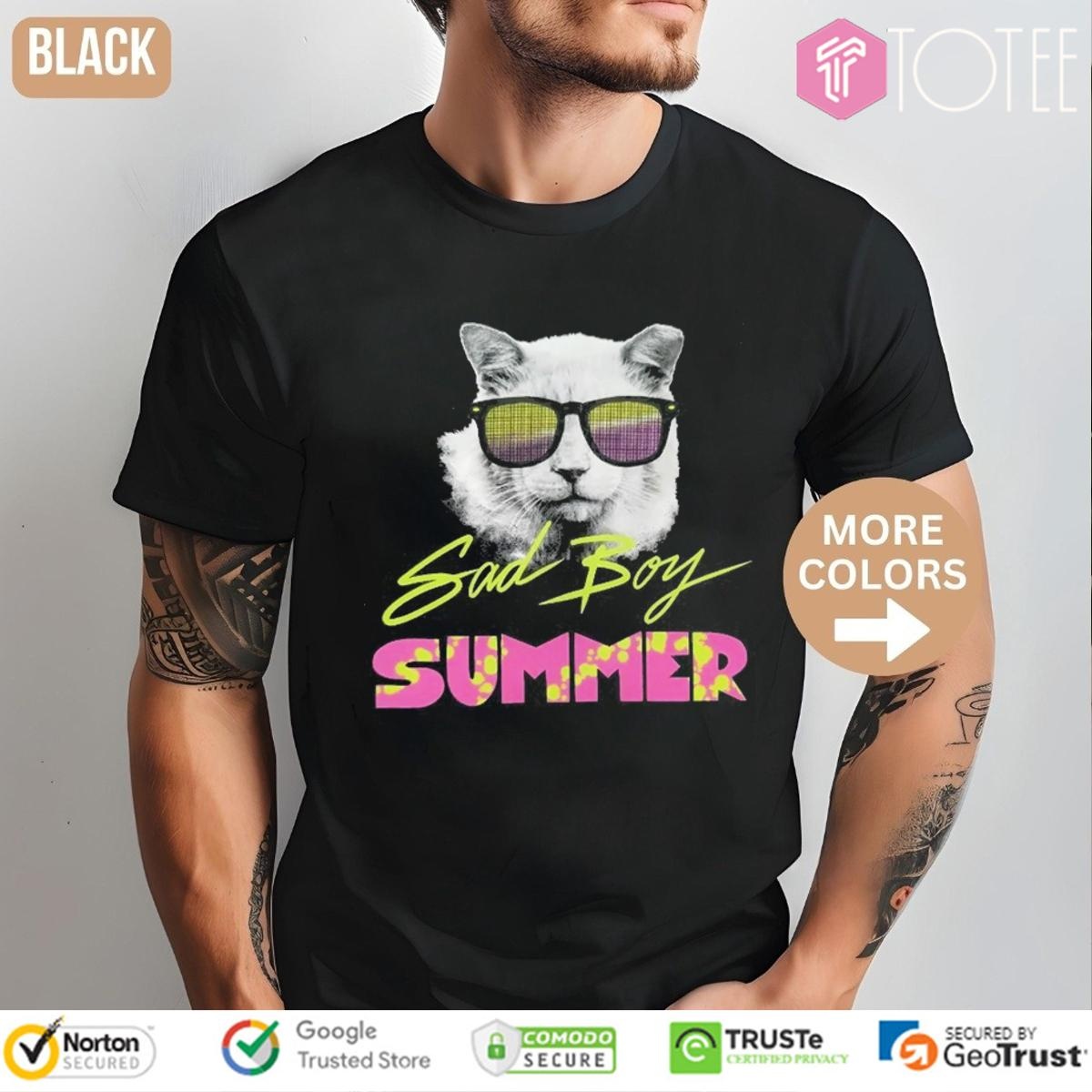 Cat Sad Boy Summer T-shirt