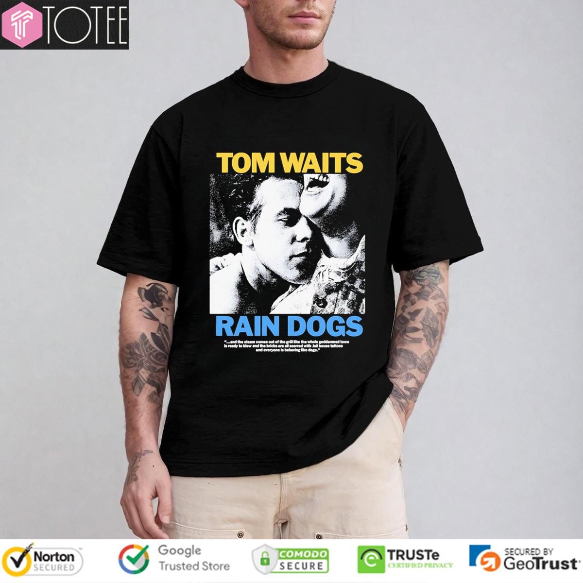 Official Tom Waits Rain Dogs Album T-shirt