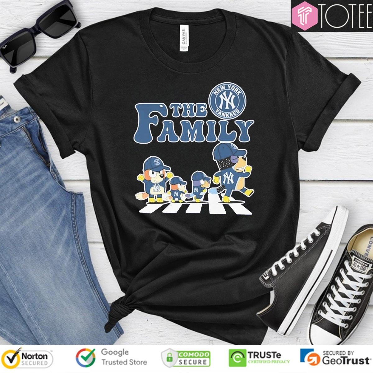 The Bluey Family New York Yankees Baseball Abbey Road T-shirt
