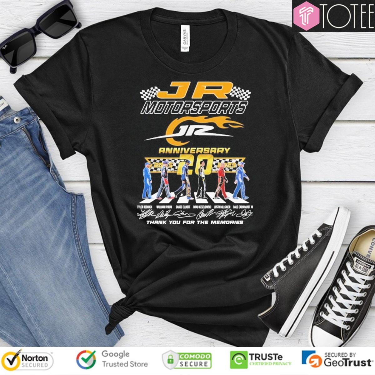20Th Anniversary 2005-2025 Jr Motorsports Abbey Road Signatures T-shirt