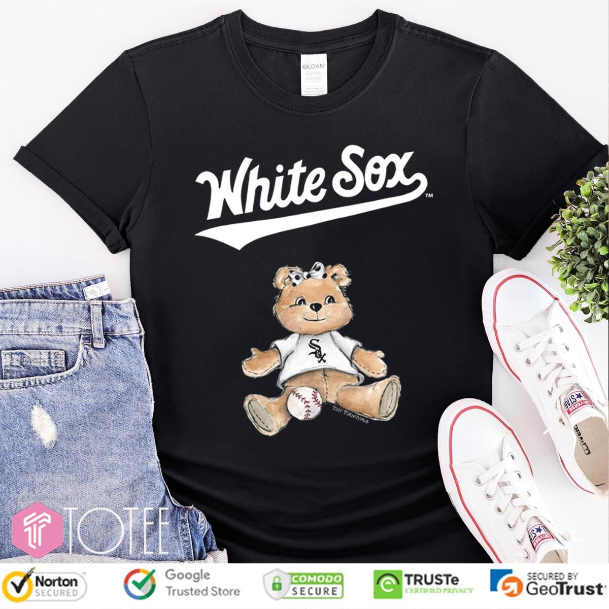 Tiny Turnip Teddy Bear X Chicago White Sox Baseball T-shirt