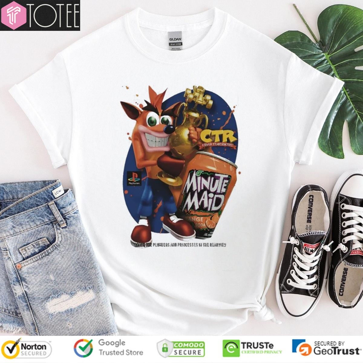 Ctr Crash Team Racing X Minute Maid Orange Soda T-shirt