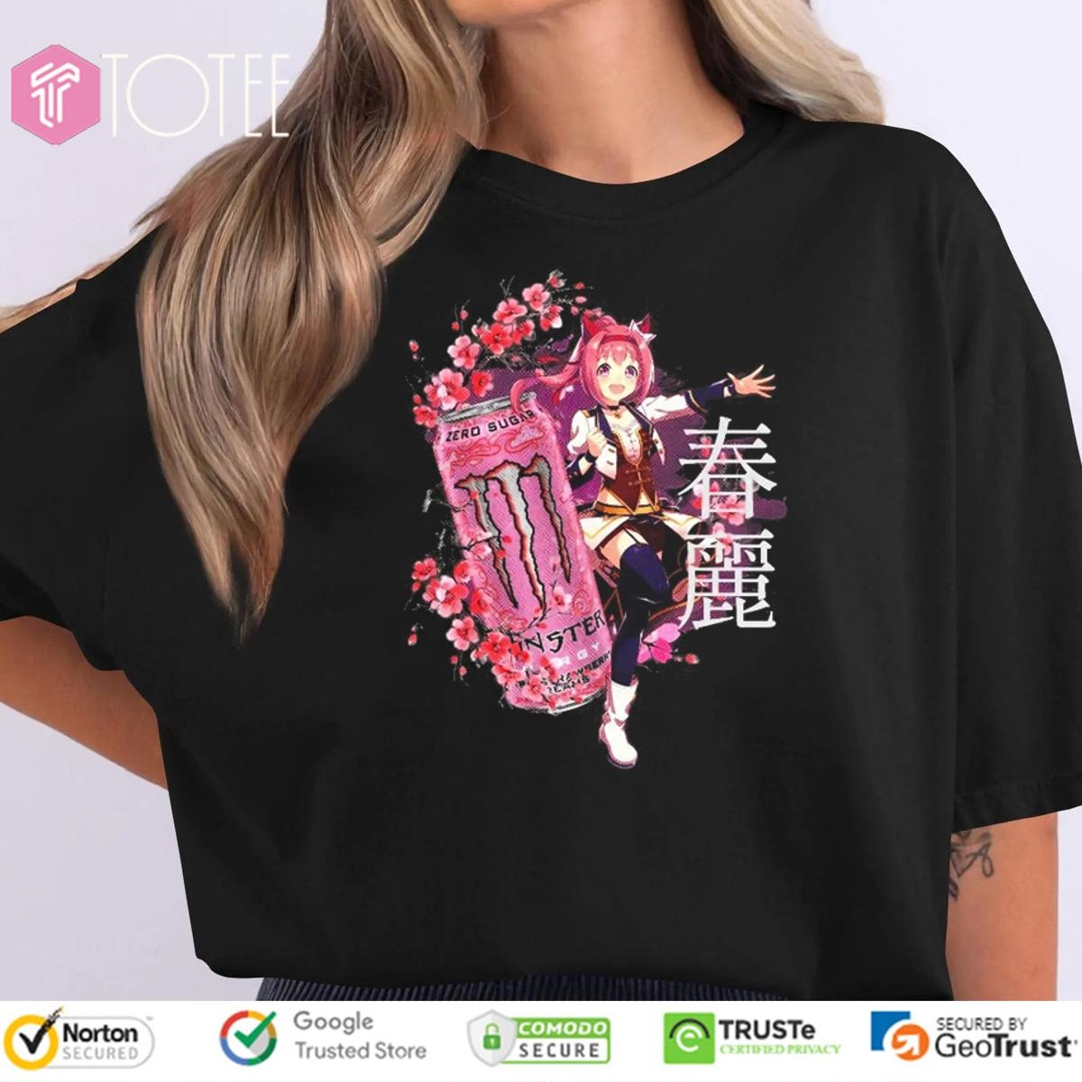 Haru Urara Uma Musume Sakura Monster Energy T-shirt